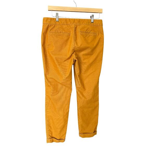 Ann Taylor Loft Women's Mustard Corduroy Zoe Fit Cropped Cuffed Pants Size 6 - Picture 4 of 6